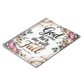 God is with her, Christian faith Bible Scripture  ノートブック (左側)