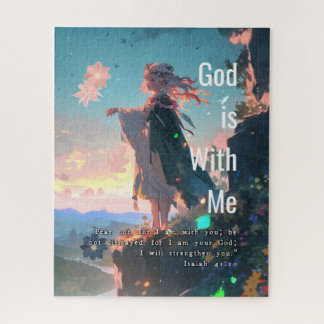 God is With Me - Christian Vintage Retro Anime ジグソーパズル