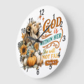 God Is Within Her...  ラージ壁時計 (傾斜)