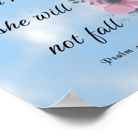 God is Within Her, Bible Verse, Psalm 46 5 ポスター (角)