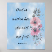 God is Within Her, Bible Verse, Psalm 46 5 ポスター (正面)