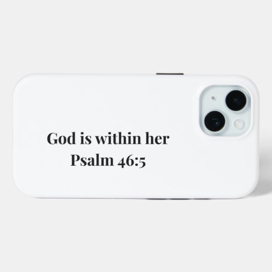 God Is Within Her Phone Case Christian Bible Verse Case-Mate iPhoneケース (裏面 (横))