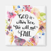 God is Within Her She Will Not Fail Art Print マグネット (正面)