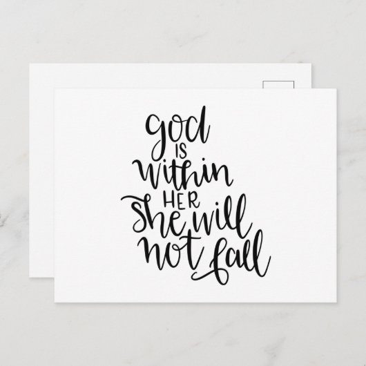 God is within her she will not fall ポストカード (正面/裏面)