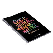 God is Within Her, She Will Not Fall  Bible Women ノートブック (右側)