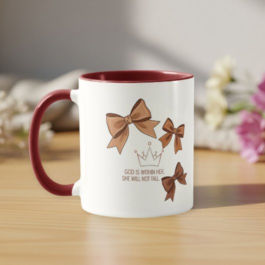 God is Within Her,  Two-Tone Mug | Christian  マグカップ