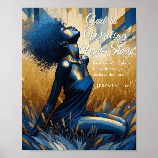 God Is Writing Your Story Wall Art | Jeremiah 29:1 ポスター (正面)