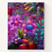 God Journal親愛、フローラお洒落抽象芸術 ノートブック (裏面)