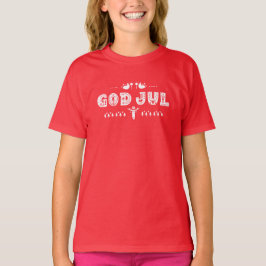 God Julスウェーデンの醜いクリスマスススススススカンジナビアのスクリプト Tシャツ