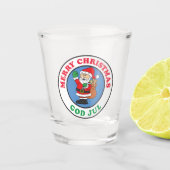 God Julスウェーデンクリスマスサンタ ショットグラス (正面)