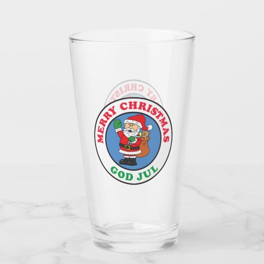 God Julスウェーデンクリスマスサンタ タンブラーグラス (裏面)