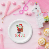 God Julスウェーデンクリスマスサンタ ペーパープレート (パーティー)