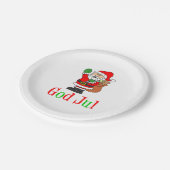 God Julスウェーデンクリスマスサンタ ペーパープレート (アングル)