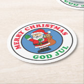 God Julスウェーデンクリスマスサンタ ラウンドペーパーコースター (アングル)