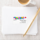 God Jul手絵を描水色ラベル ラベル (インサイチュ)