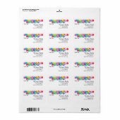 God Jul手絵を描水色ラベル ラベル (フルシート)