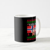 God Jul醜いノルウェー国旗Christmas Scandinvian Gn コーヒーマグカップ (正面右)