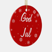 God Jul雪片 セラミックオーナメント (右)