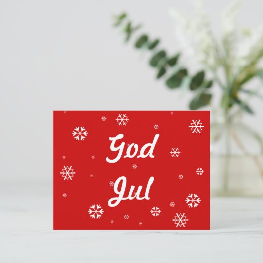 God Jul雪片 ポストカード (スタンド正面)