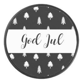 God Jul クリスマス スカンジナビア 黒柄 ギフト アイスホッケーパック