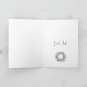 God Jul、スウェーデン語クリスマスリース シーズンカード (内部)