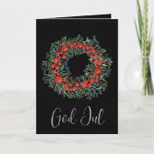 God Jul、スウェーデン語クリスマスリース シーズンカード (正面)