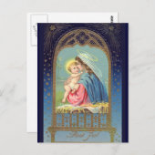 "God Jul"スウェーデン語ヴィンテージ ポストカード (正面/裏面)