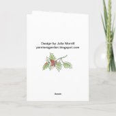 God Jul、メリークリスマスカード シーズンカード (裏面)