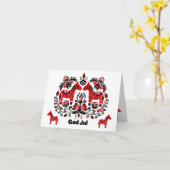 God Jul (Julkort)スウェーデンのクリスマス カード (黄色い花)