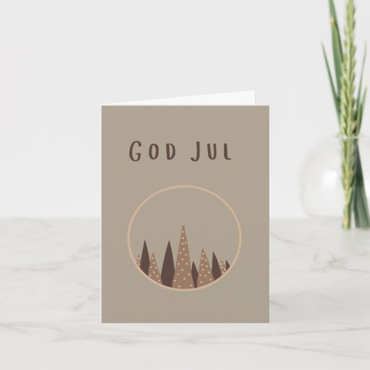 God jul (julkort)スウェーデンのクリスマス カード (正面)