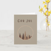 God jul (julkort)スウェーデンのクリスマス カード (黄色い花)