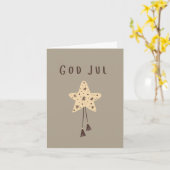 God jul (julkort)スウェーデンのクリスマス カード (黄色い花)