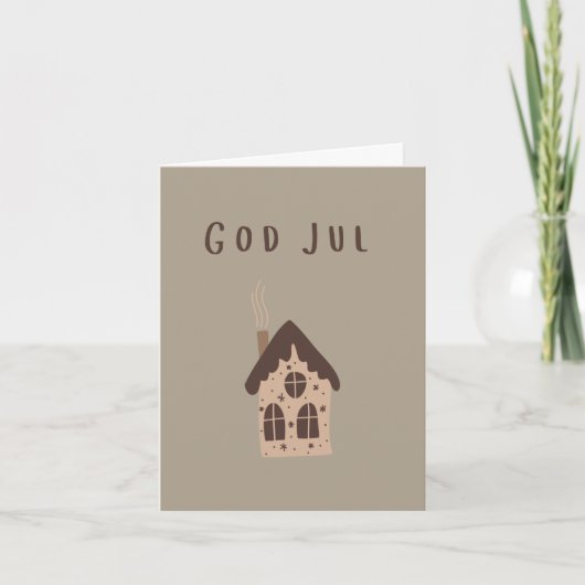 God jul (julkort)スウェーデンのクリスマス カード (正面)