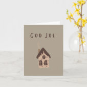 God jul (julkort)スウェーデンのクリスマス カード (黄色い花)