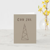 God jul (julkort)スウェーデンのクリスマス カード (黄色い花)