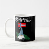 God Jul Norwegian Gnome Merry Christmas Norway Tee コーヒーマグカップ (左)