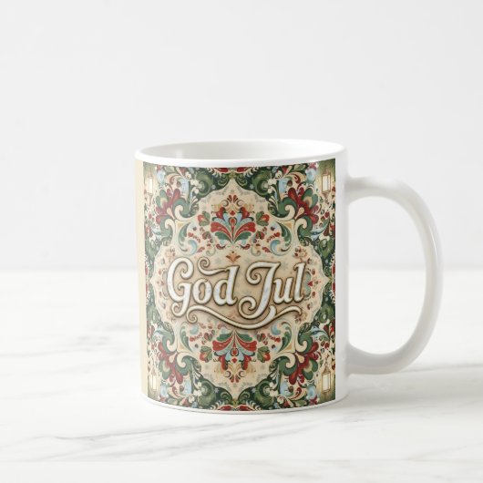 God Jul Norwegian Norway Christmas Mug コーヒーマグカップ (右)