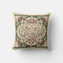 God Jul Norwegian Norway Christmas Throw Pillow クッション