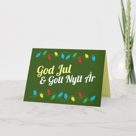 God Jul och Gott Nytt År Kort シーズンカード (正面)