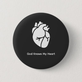 God Knows My Heart Christian T-Shirt 缶バッジ