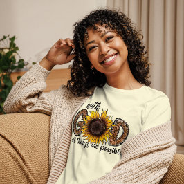 God Leopard Sunflower Women's T-Shirt トライブレンドＴシャツ