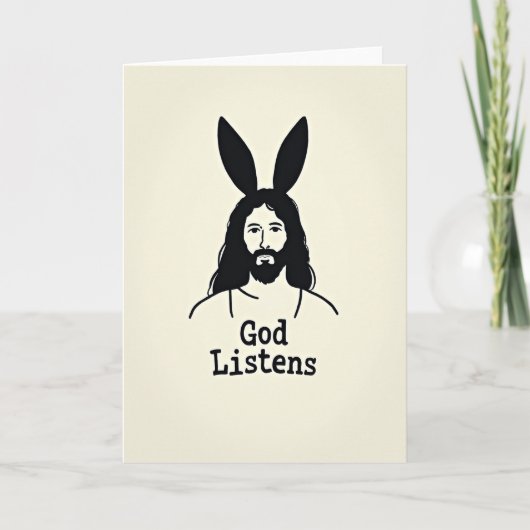 God Listens Thoughtful Card カード (正面)