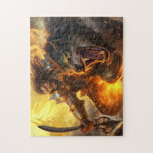 God Loki unchained the Fenris Wolfs ジグソーパズル (縦)