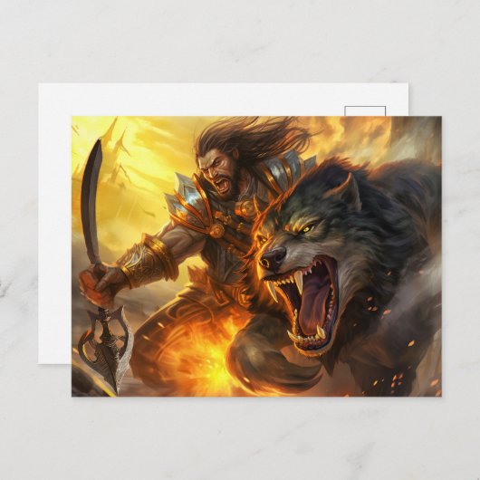 God Loki unchained the Fenris Wolfs ポストカード (正面/裏面)