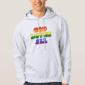 "God Loves All" Gay/LGBTQIA+/Queer Christian Pride パーカ (正面)