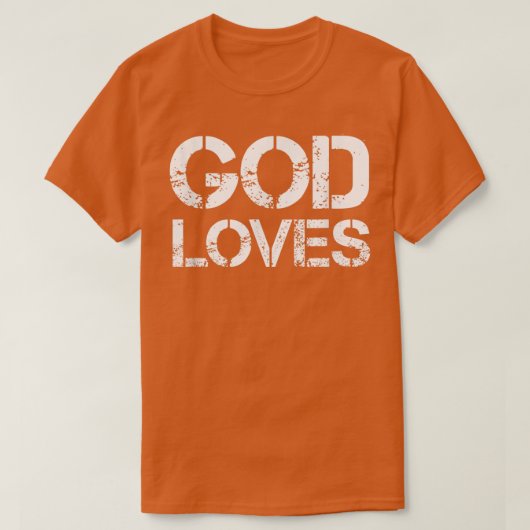 God Loves T-Shirt Tシャツ (デザイン正面)