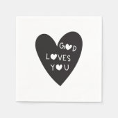 God loves you スタンダードカクテルナプキン (正面)