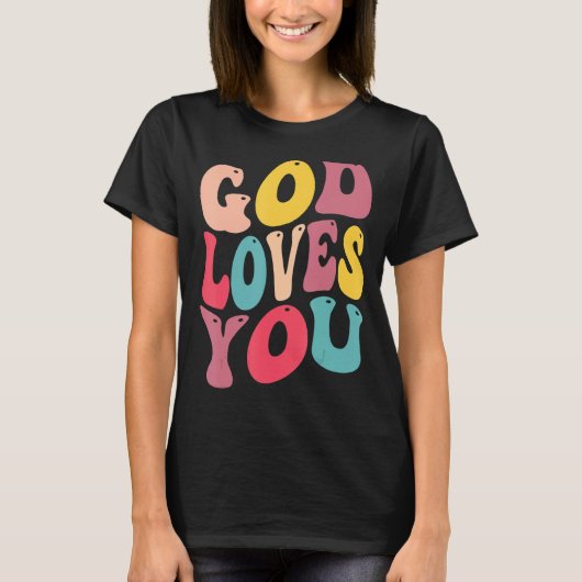 god loves you for christain kids tシャツ (正面)