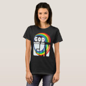 GOD MADE ME GAY RAINBOW IN LETTERS Tシャツ (正面フル)