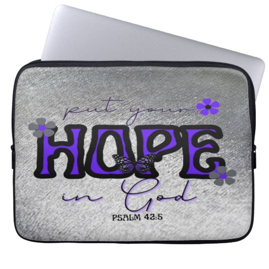 God Metallic Texture Laptopケースに希望を入れる ラップトップスリーブ (正面)